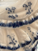 Vintage Royal Dux Bohemia Blue and White Aristocratic Couple Figurine Replica