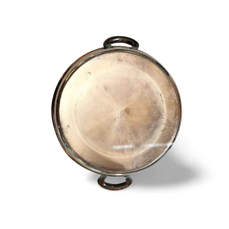 Round silver-plated round tureen bowl with lid -230mm diameter