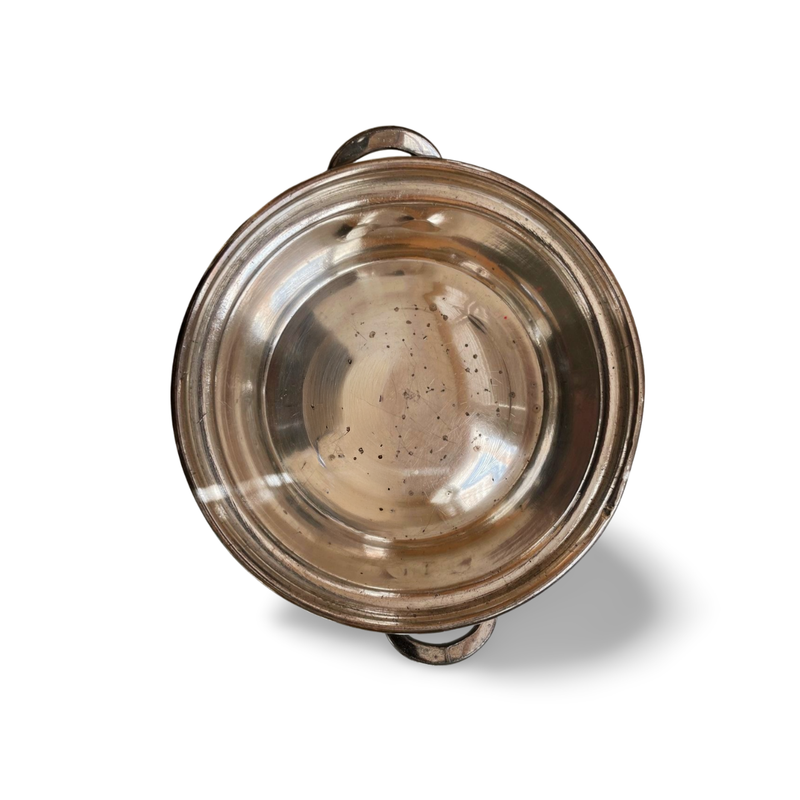 Round silver-plated round tureen bowl with lid -230mm diameter