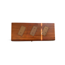 Timber dominoes set with resin inlay on top