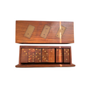 Timber dominoes set with resin inlay on top