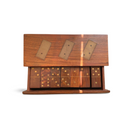 Timber dominoes set with resin inlay on top