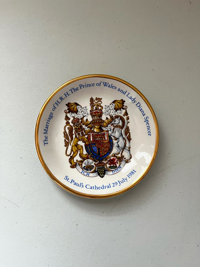 The marriage of The Prince of Wales and Lady Diana Spencer souvernir Trinket dish Plate