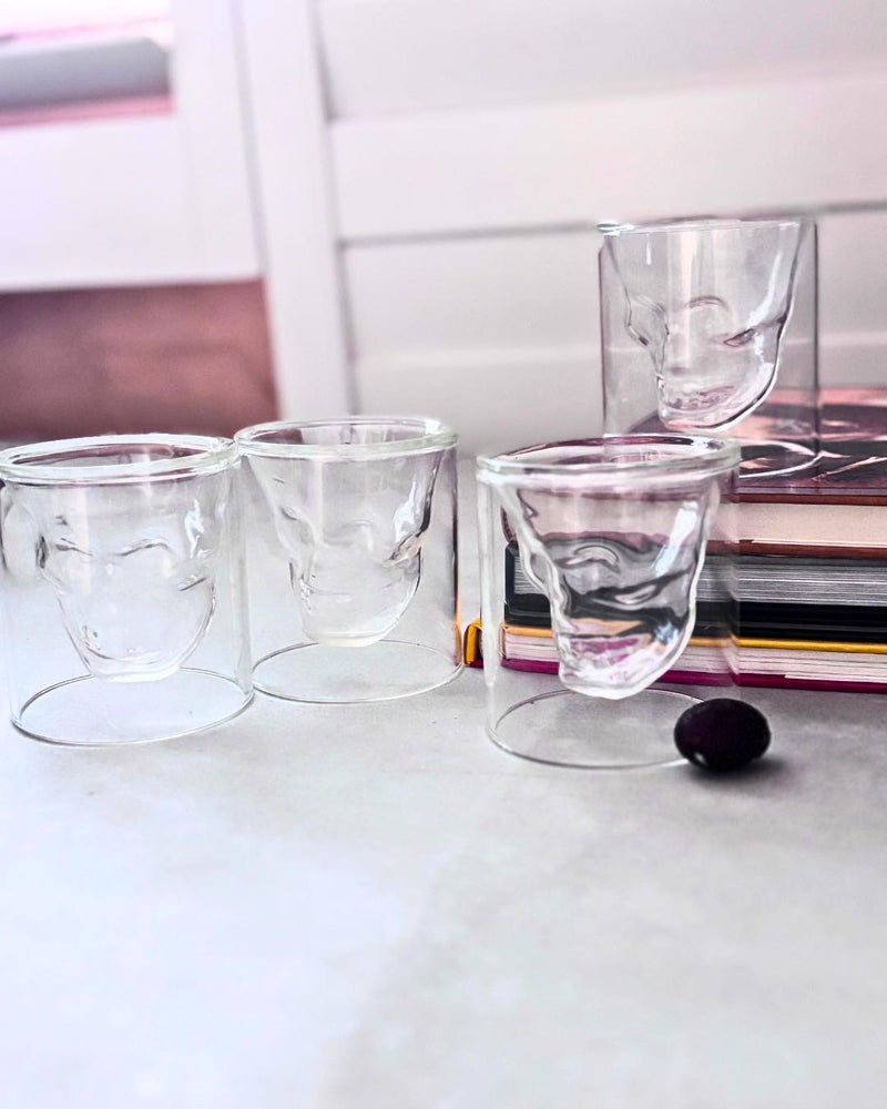 Crystal Skull Glasses Set of 4