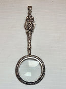 Sterling Silver He loves me Magnifying glass pendant