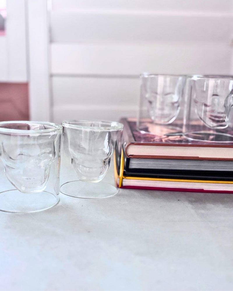 Crystal Skull Glasses Set of 4